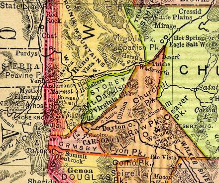 Map of Nevada, 1895
