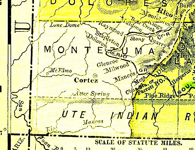 Map of Montezuma Co. Colorado, 1881