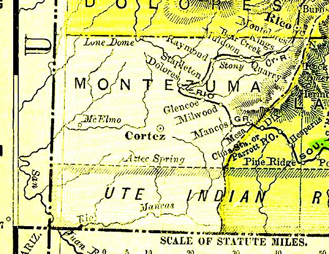 Map of Montezuma Co. Colorado, 1881