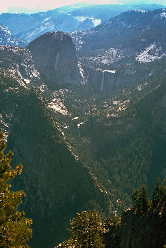 Nevada and Vernal Falls from Glacier Point