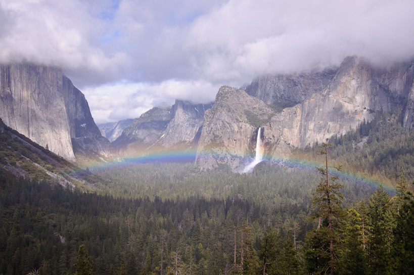 Tunnel View with Rainbow